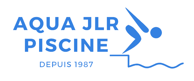 Logo bleu aqua JLR piscine